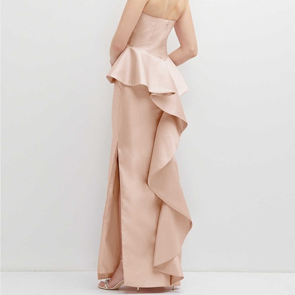 Alfred Sung Strapless Satin Maxi Dress - Picture 2 of 10